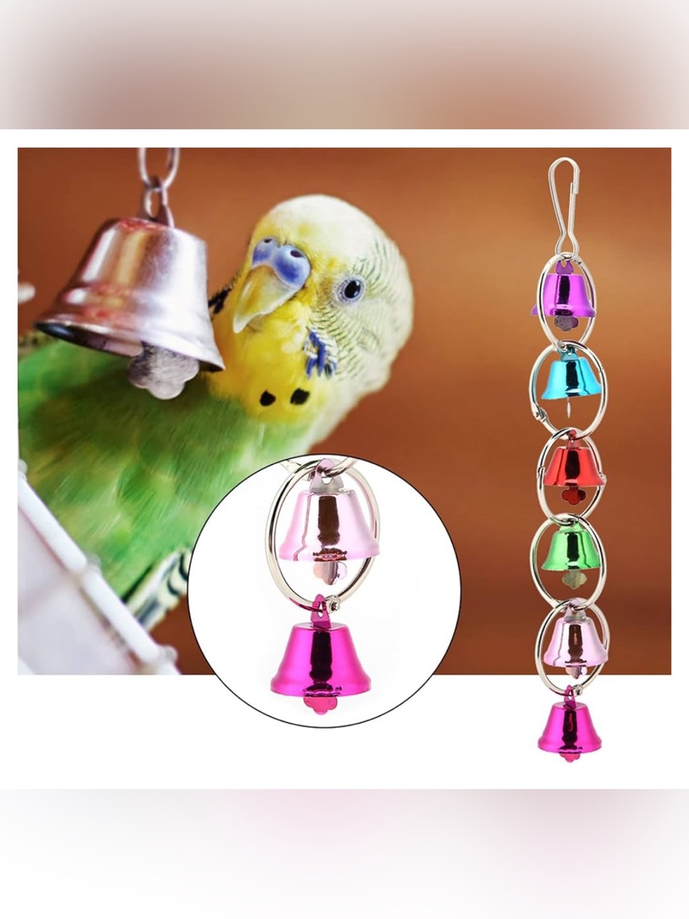 Colorful Metallic Bell Keychain - Multicolor - Picture 2 of 3